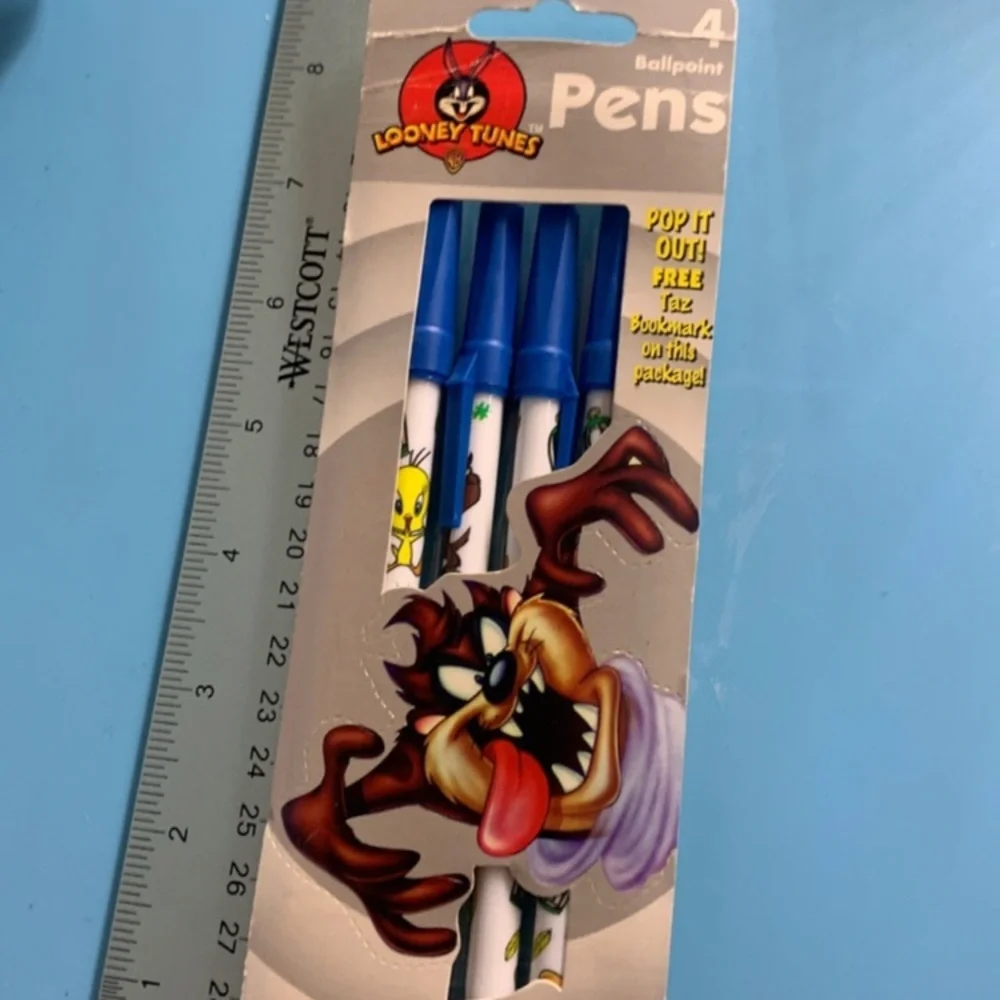 Looney Tunes stationery lot memo book pens pencil holder Sylvester Tweety Bird